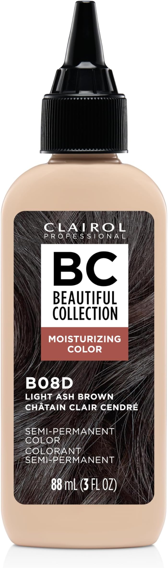 Beautiful Collection Hair Color, 8d Light Ash Brown, 3 oz