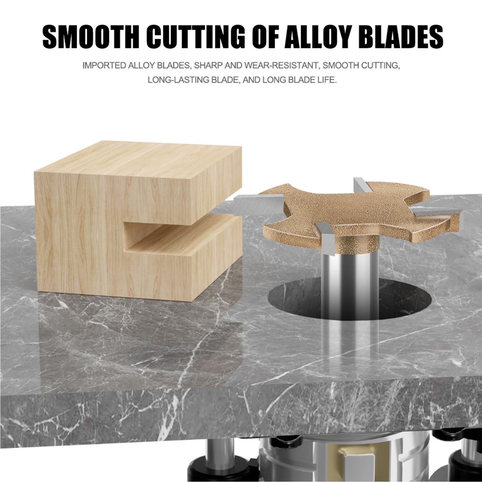 Fresa per fresa a T a 4 scanalature da 8 mm, con punta in carburo, per intaglio del legno e falegnameria, strumento per la lavorazione del legno