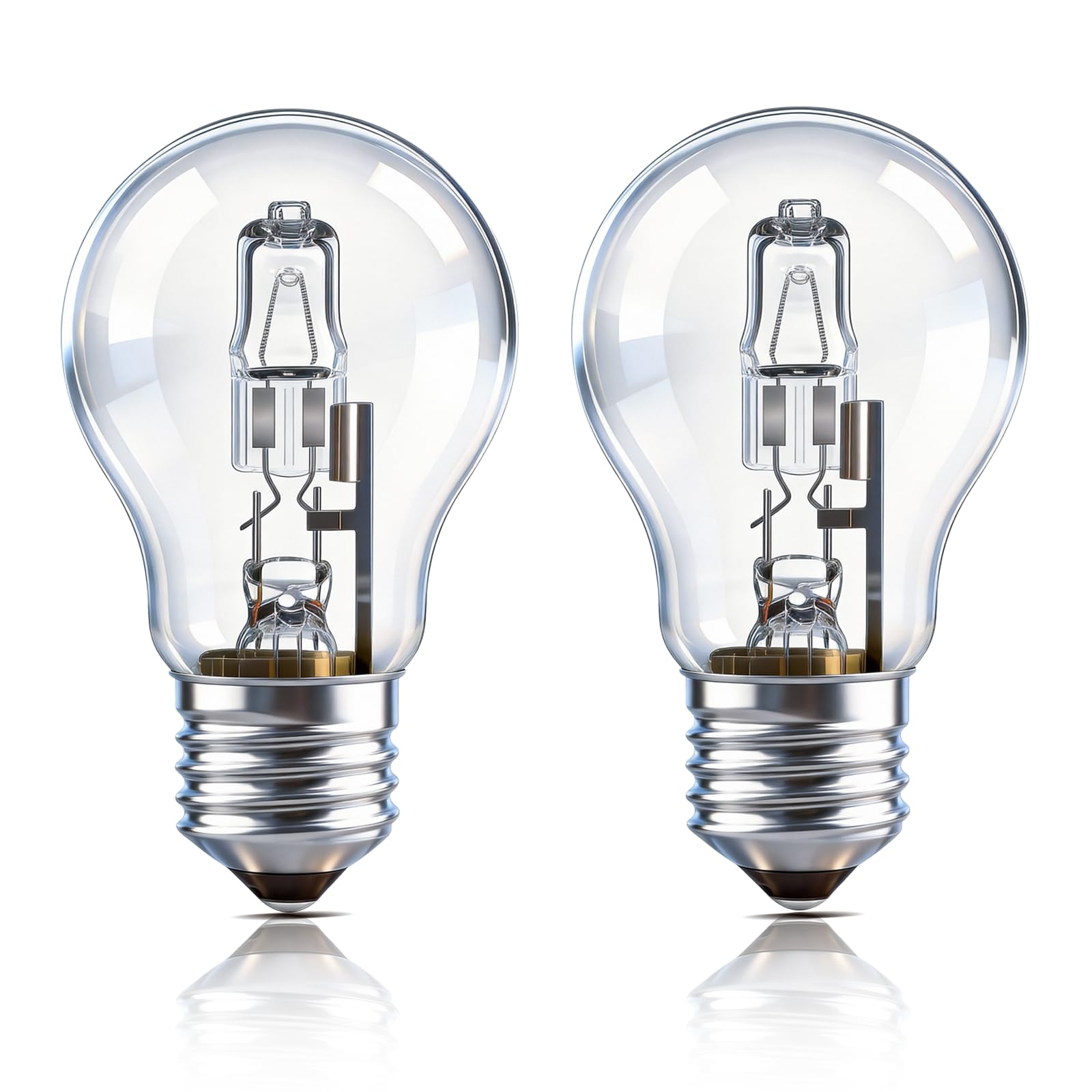 Caldarax GLS Light Bulb 100W A55 E27 ES Edison Screw Dimmable, AC 220-240V, Warm White 2700K, Clear Classic Globe Screw Bulb E27 for Ceiling Light, Wall Lamp, Table Lamp, Pack of 2