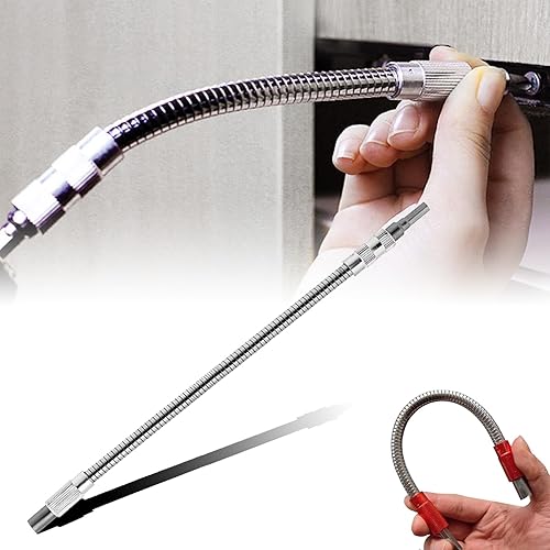 Soporte universal para puntas de extensión flexible de metal, tubo de extensión flexible, destornillador de impacto de eje flexible de 11.8
