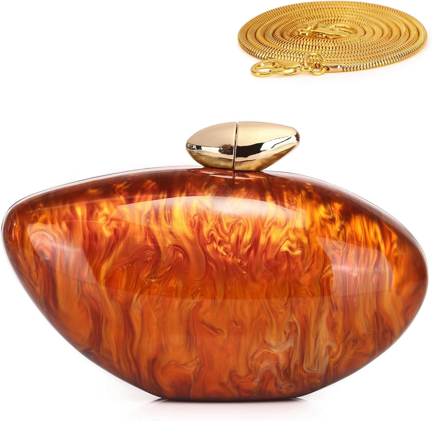 Labair Acrylic Clutch Purse Marble Evening Bag for Women