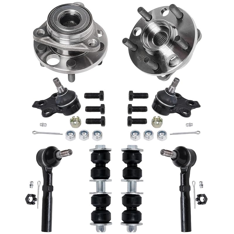 Kit de cubos e rolamentos de roda dianteiros Detroit Axle para Chevrolet Cavalier e Pontiac Sunfire 1995-1996 – 8 peças
