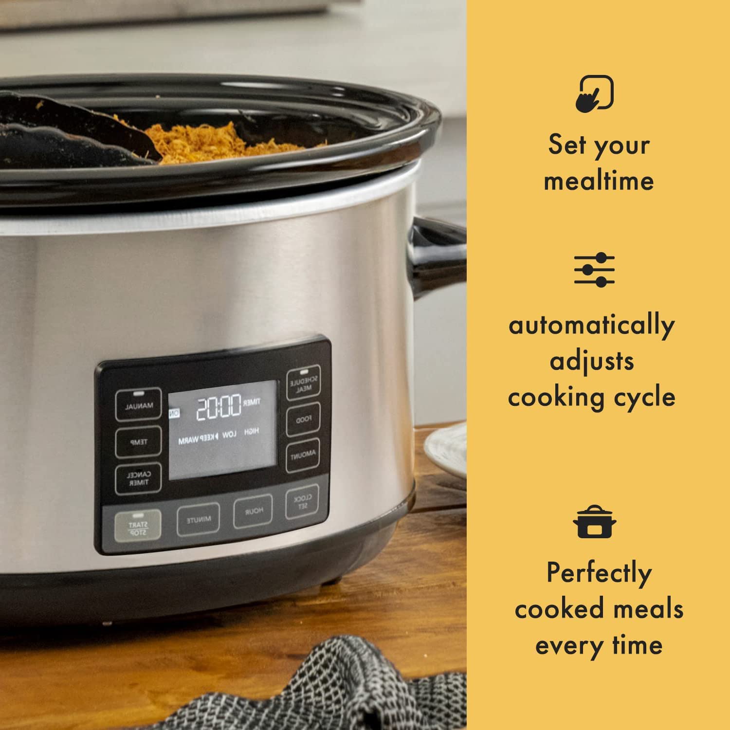 Snapklik.com : 7-Quart Electric Slow Cooker - Locking Lid And Auto ...
