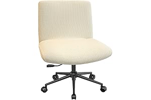 Armless Criss Cross Stretchy Knitted Jacquard Wide Seat Chair Cover