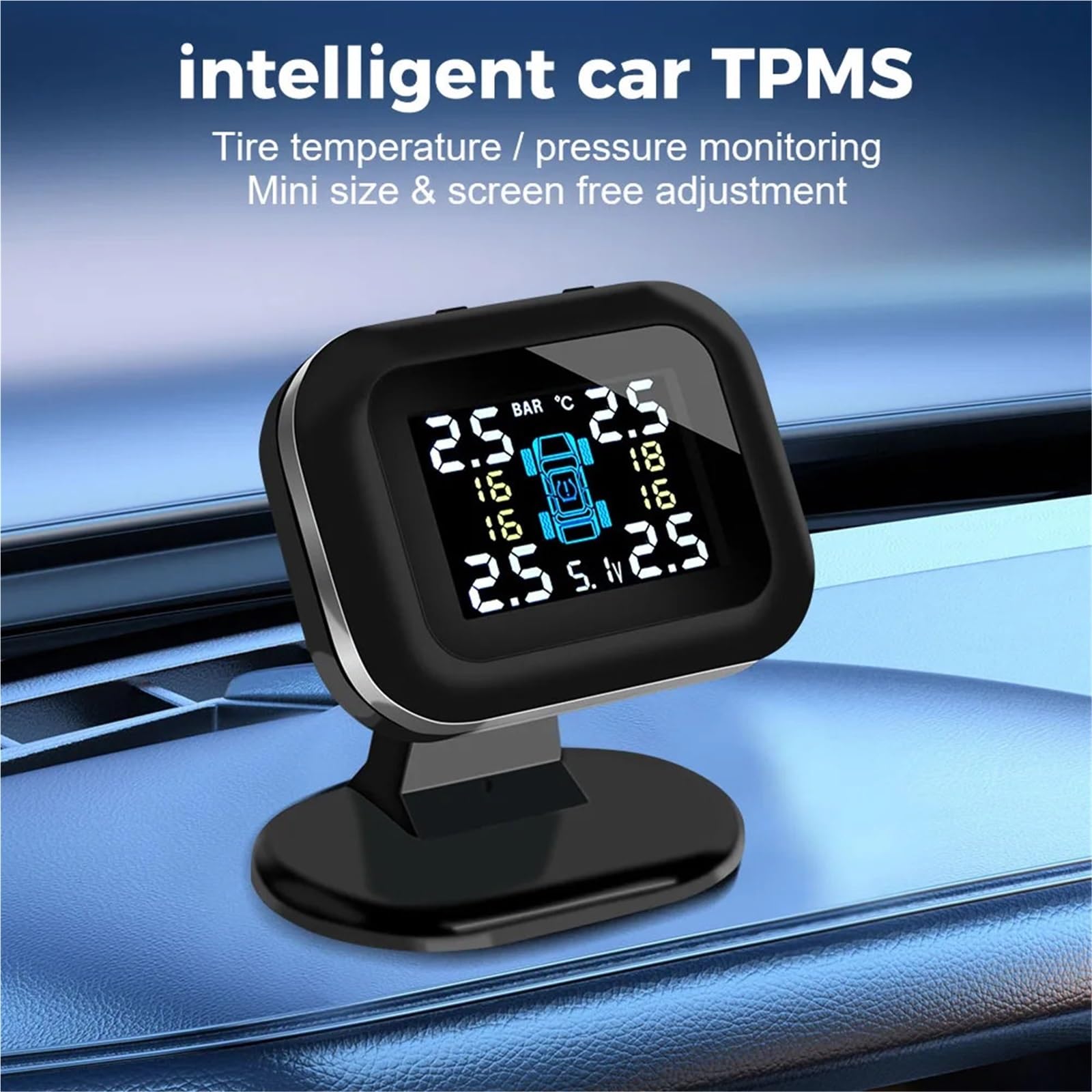 system kontroli ciśnienia w oponach Bezprzewodowy Wyświetlacz LCD USB TPMS System Monitorowania Ciśnienia W Oponach Samochodowych Automatyczne Systemy Alarmowe