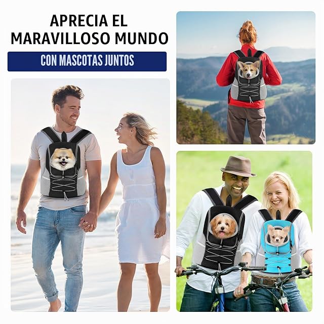 Foto 7 de 7 de Pawaboo Mochila Transportadora Delantera para Perros