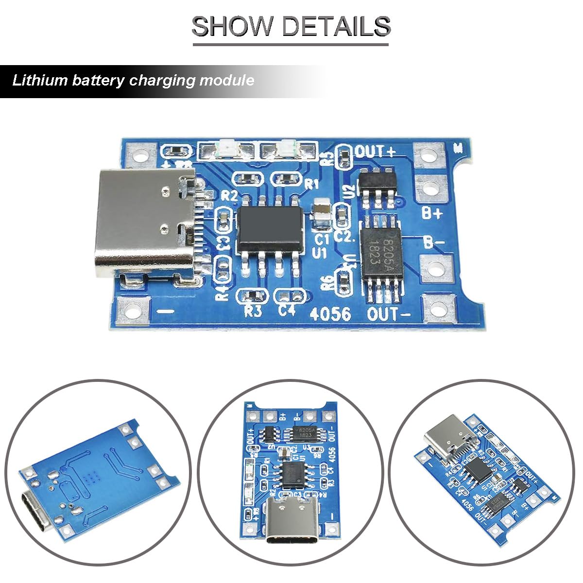 20 sztuk modułów ładowania baterii litowej 5 V 1 A moduł ładowania 18650 litowa płyta ładująca USB z funkcją ochrony z czerwonym i czarnym kablem 26AWG