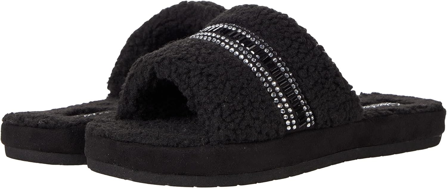 Skechers Women's Cozy Slide-Bling IT Slipper, Black, 5.5