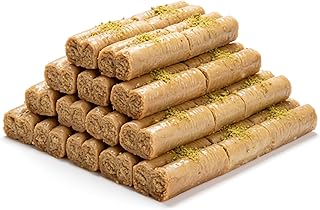 Shatila Food Products Fingers Pastries Baklawa Cashew Baklava Pastry, Mediterranean Sweets Arabic Desserts, 38 Pieces