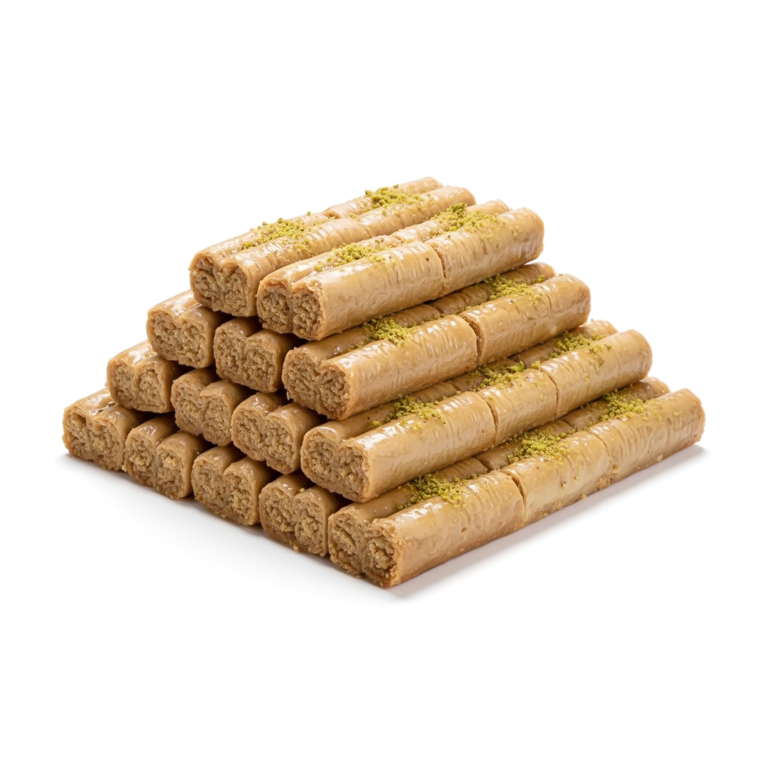 Shatila Food Products Fingers Pastries Baklawa Cashew Baklava Pastry, Mediterranean Sweets Arabic Desserts, 80 Pieces