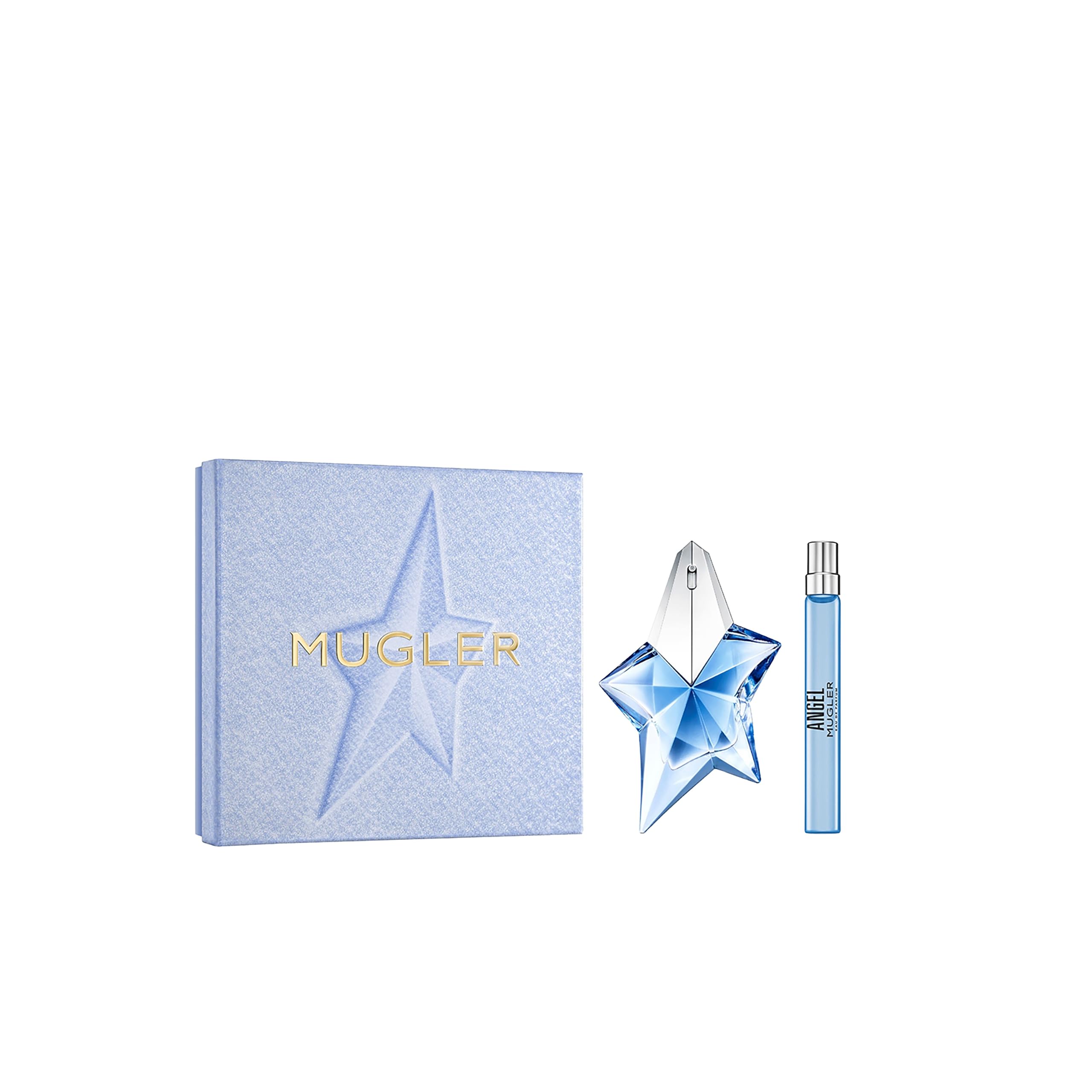 Mugler Angel Eau de Parfum Gift Set, Ambery Gourmand Fragrance, Holiday Limited Edition with 25ml Refillable Star, Travel Spray, Seductive Scent with Bergamot, Praline and Patchouli