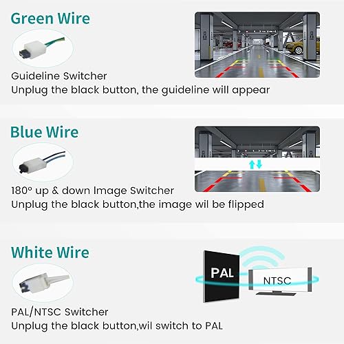 Miniatura 4 de EWAY Kit de cámara de respaldo de visión trasera para Toyota Camry Corolla RAV4 Prius Avalon 2012-2014 Cámara de marcha atrás a pantalla de radio de
