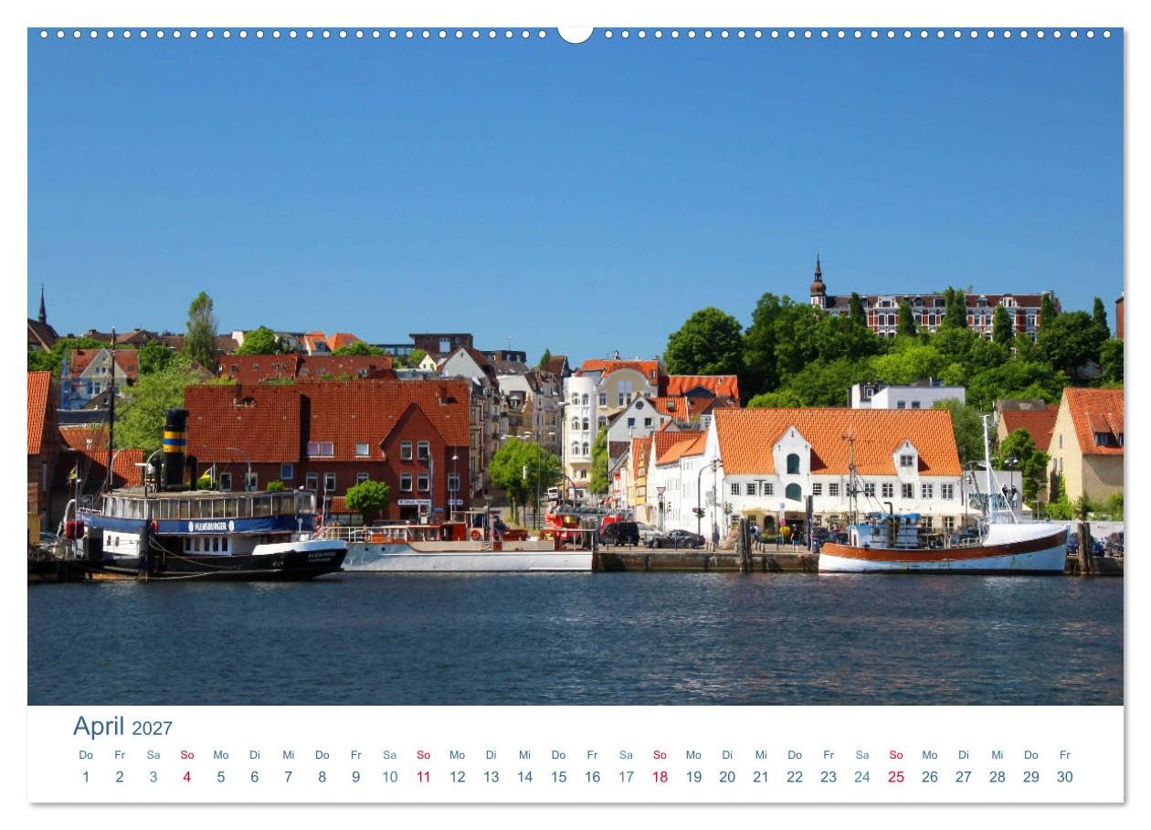 CALVENDO - Flensburg 2027. Impressionen rund um den Hafen (hochwertiger Premium Wandkalender 2027 DIN A2 quer), Kunstdruck in Hochglanz: Maritime Fotoimpressionen von Flensburg und ihrem Hafen.