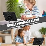 ZenRich Cas truqué pour Samsung Galaxy Tab Active 5 Pro 10.1inch,Boîtier de protection antichoc complet avec 360 Tournant Kickstand ceinture d'épaule ceinture pour Galaxy Tab Active 5 Pro