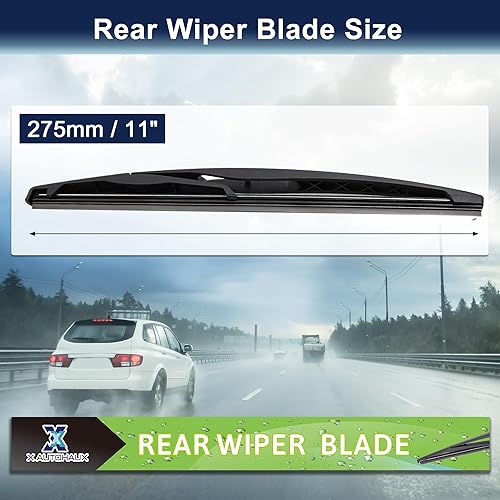 Miniatura 2 de X AUTOHAUX Limpiaparabrisas trasero de 10.827 in de 11 pulgadas para Dodge Nitro para GMC Acadia