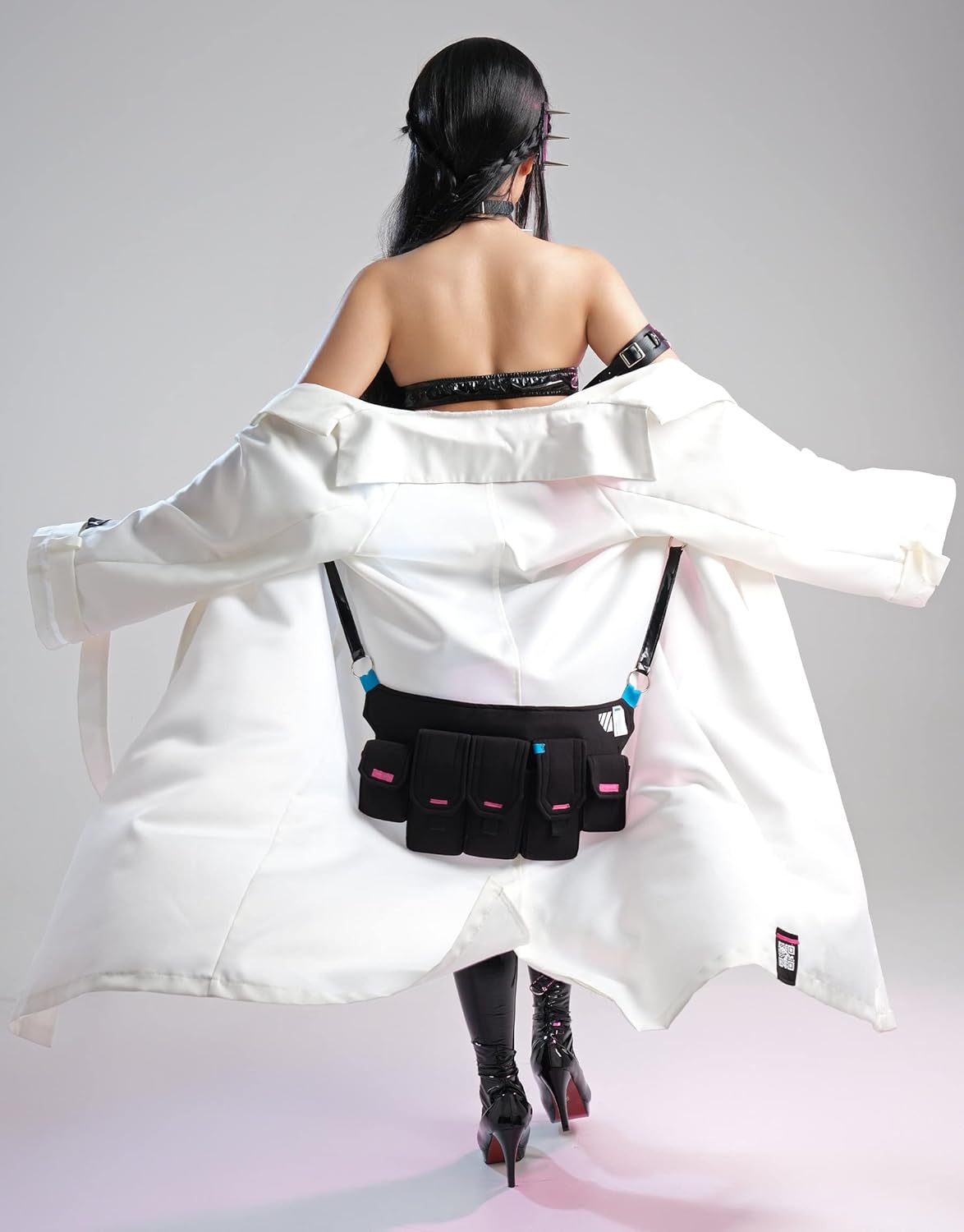 Cosplay.fm Women Game Cosplay Costume Outfit Jaket Bra and Skirt Set with Panty and Belt