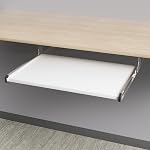 Under Desk Keyboard Tray Pull Out Slide Height Adjustable Slide Out Keyboard Draw Holder Track Under Table Lifting for Mount Music Keyboard Piano Retrofitting Under Table Rail Bracket Without Tray