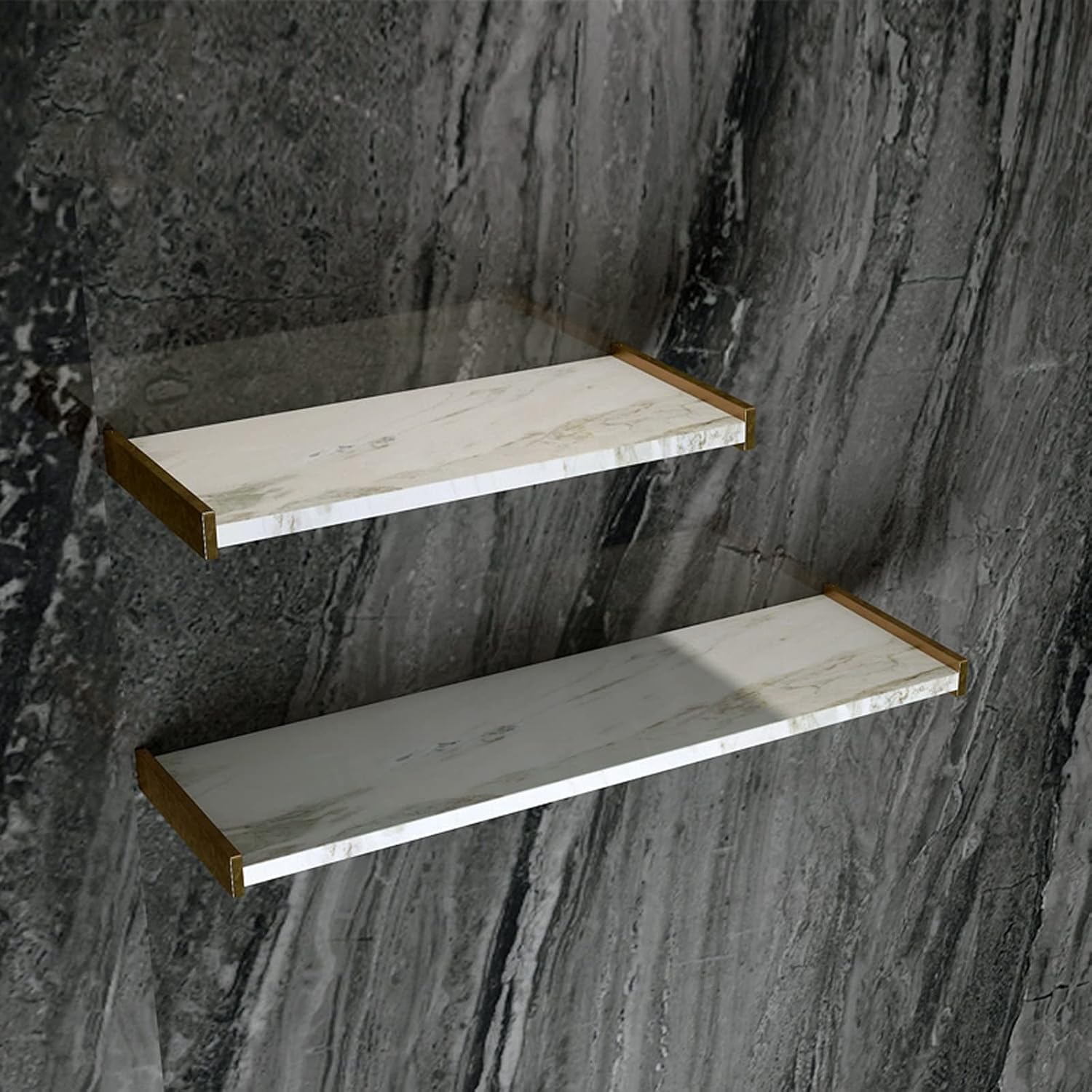 Floating Shelves Wall Mounted Shelves Holder,Wall Mounted Storage Shelves,Floating Shelves Wall Mounted Storage Shelves for Kitchen, Bathroom(300 Mm Long)