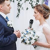 Vista 5 de HOTEC UHF Micrófonos Inalámbricos Duales de Mano con Receptor Mini Portátil Recargable con Salida de 1/4" para Presentaciones en Vivo a través