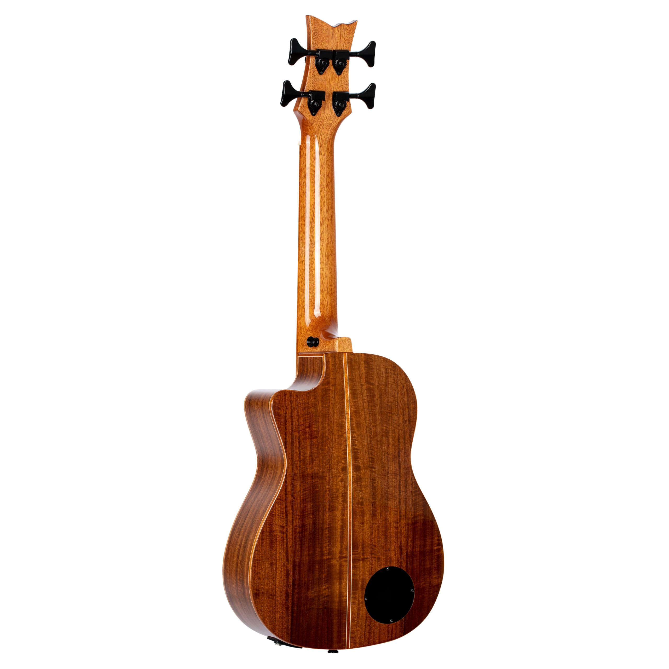 Ortega Guitars Travel Bass electro-acústico - Serie Lizard - Ukelele bajo - incluye Gigbag - Acacia, Mahagony (CAIMAN-BS-GB)