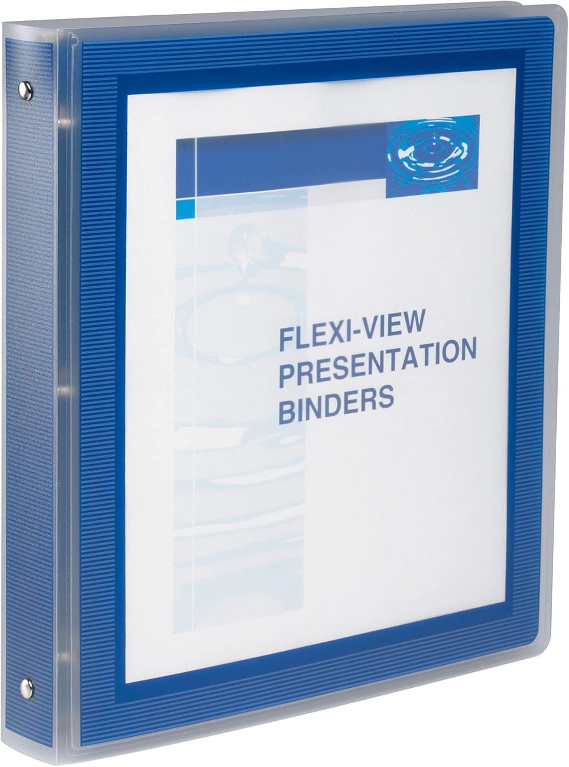 Avery Flexi-View 3 Ring Binder, 1 Inch Round Rings, 1 Navy Blue Binder (17685) : Round Ring Binders : Office Products