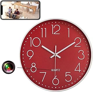 YILEFU Wifi Spy Camera Wall Clock, 4K HD Hidden Camera, Mini Spy Camera with Motion Detection, Office & Home Spy Cam - Hidden Spy Camera - Hidden Nanny Cam