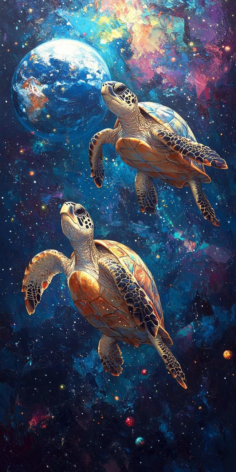 Dipingere con i Numeri Adulti tartarughe marinepianeta, 80x160cm, k-118