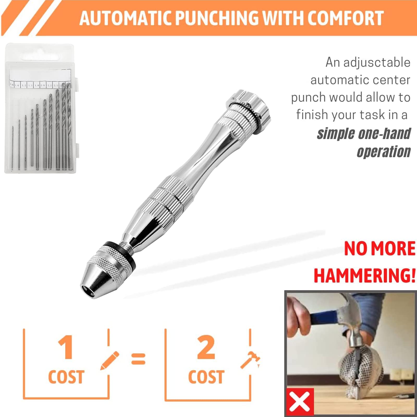 Trapano Manuale Per Fai Da Te Con 10 Punte - Perfetto Per Resina, Legno E Crafting - Foto 9