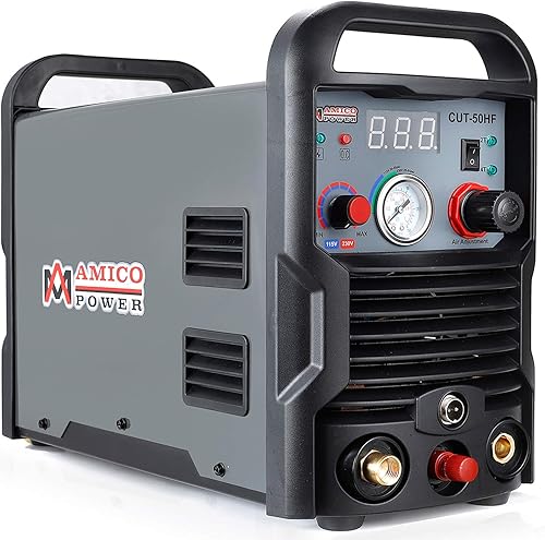 Miniatura 2 de Amico CHF-50, cortador de plasma de arco piloto profesional de 50 amperios, corte limpio de 4/5 pulgadas, corte de doble voltaje de 110/230 V.