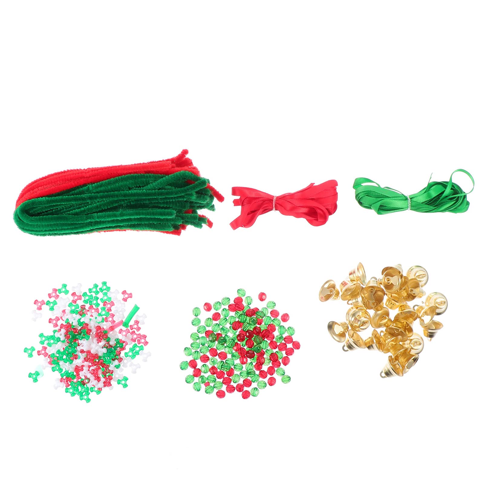 Campanello a Mano, Campane Piccole, Campane for la Casa, 6 Sacchetti di Kit di Ornamenti di Perline di Natale con Perline Fatti a Mano Fai da Te Artigianato Decorazioni Artigianali Fatte a Mano di Nat