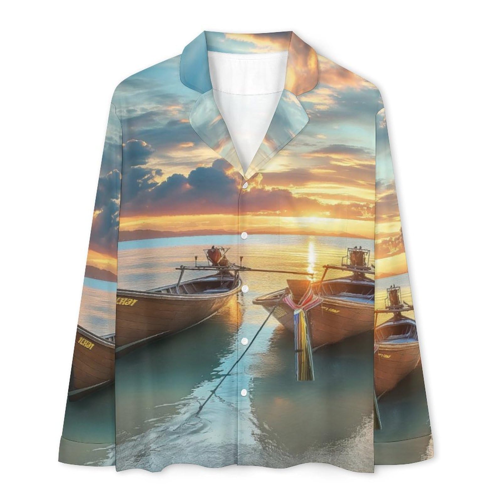 OLEETS Completo Pigiama da Uomo 2 Pezzi - Barca da Mare Pigiama Invernale Pantaloni Top Caldo Autunnale Traspirante Morbido 2 Pezzi Casual Ampio