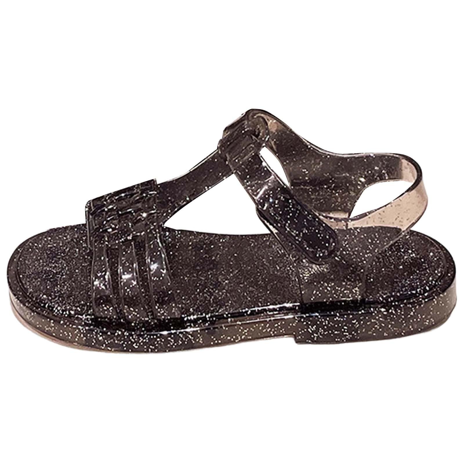 MMRTDJDR Generisch Mädchen-Gummisandalen, atmungsaktiv, offene Zehen, Strandschuhe, weiche Sohle, lässige Sommerschuhe für Kleinkinder