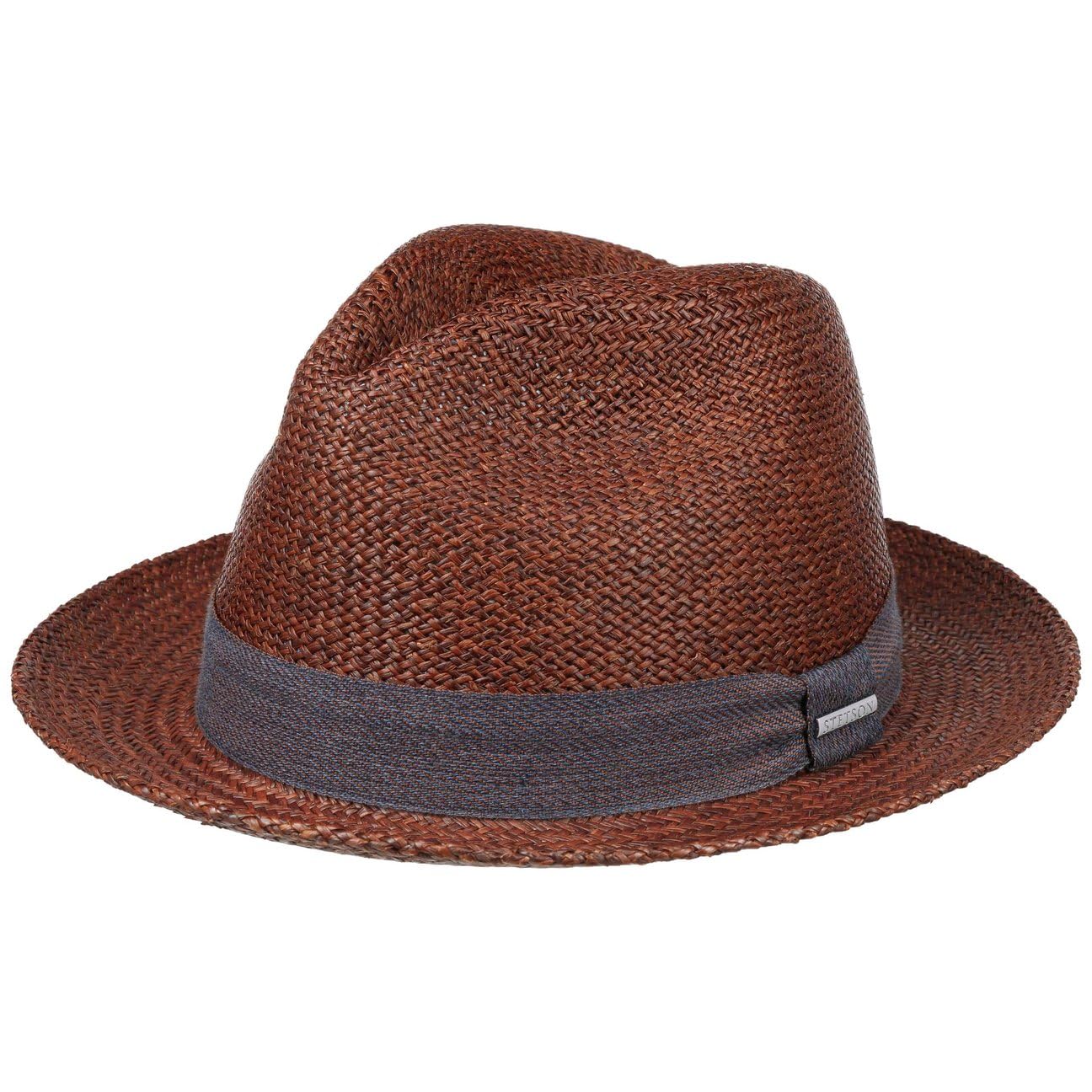 Stetson Lamaro Chapeau Player Panama Paille avec Bande en Tissu Homme Printemps Ete