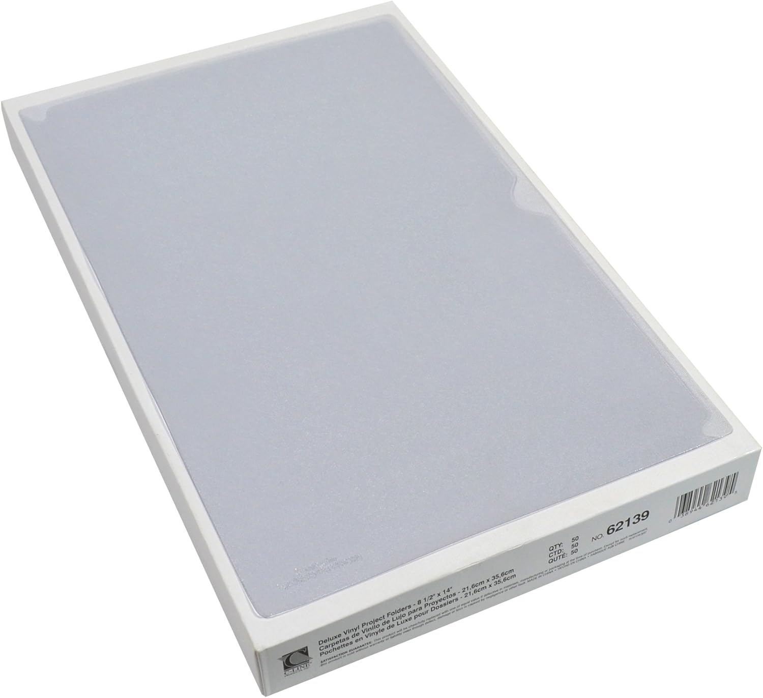 C-Line Deluxe Super Heavyweight Non-Glare Vinyl Project Folders, Legal Size, Clear, 50 per Box (62139)