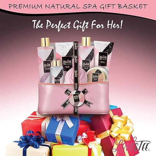 Miniatura 4 de Cesta de regalo de baño y spa corporal para mujeres, Navidad, día de San Valentín, día de la madre y cumpleaños, juego de vainilla negra incluye