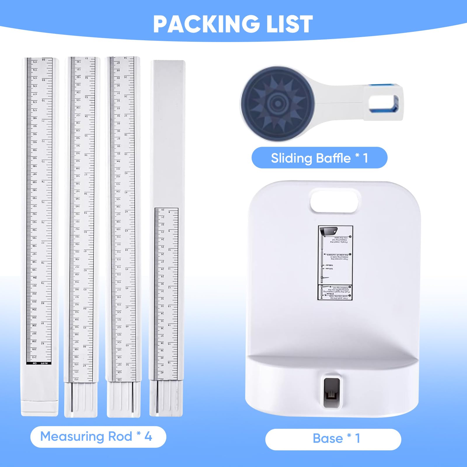 Estadiómetro portátil,estadímetro médico,pantalla de doble escala,rango de medición de 20 a 210 cm (8 a 82 pulgadas) Adecuado para niños,adultos, consultorios médicos,hogar y gimnasios