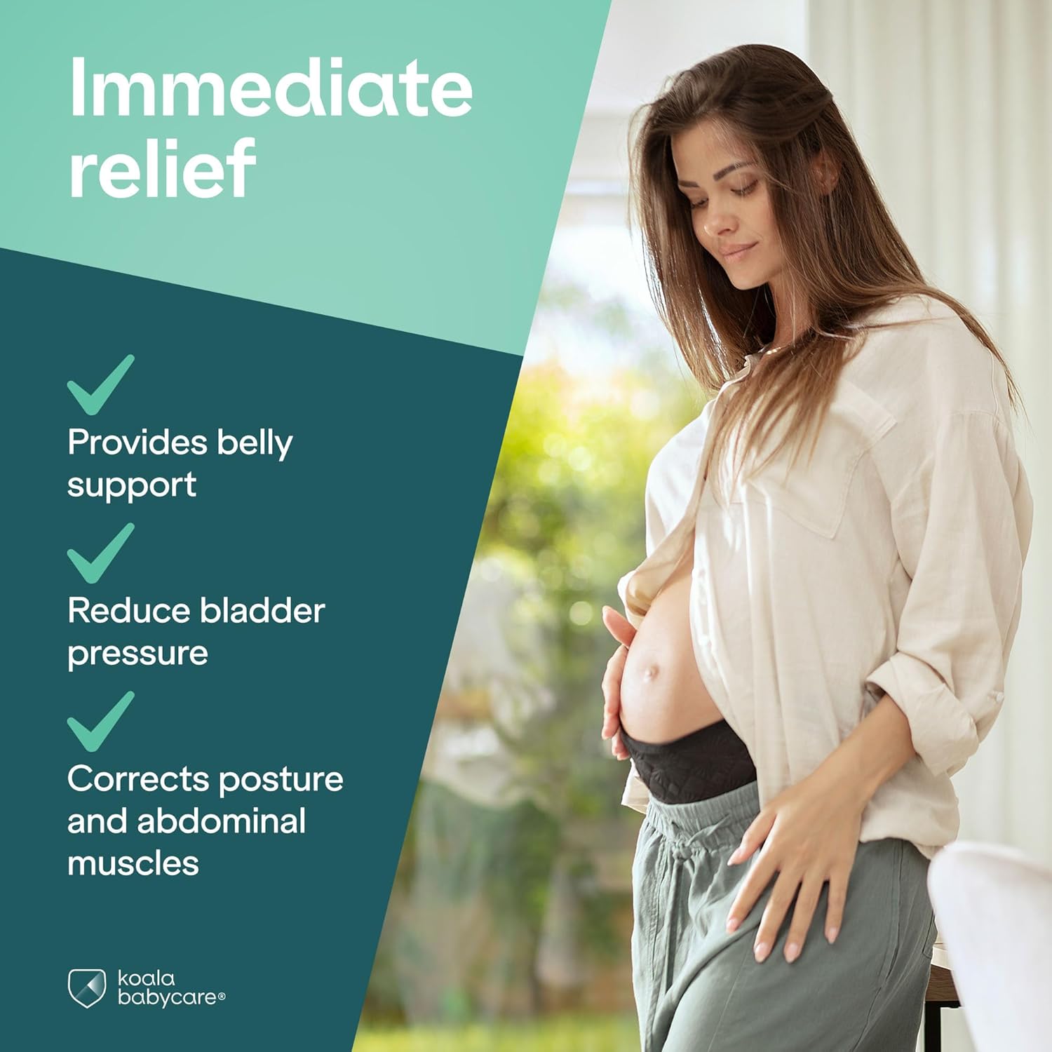 Koala Babycare Maternity Belly Bands for Pregnant Women One Size Fits All - Pregnancy Belly Band for Abdomen, Pelvic Pain, Waist and Back Support - Maternity Belt for all Stages of Pregnancy - Image 6