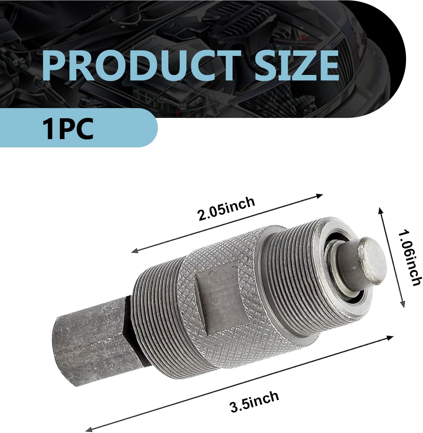 1 PC Stator Flywheel Puller, Double Head Stator Removal Puller Tool, 27MM & 24MM Engine Flywheel Repair Tool, Suitable for Gy6 CG25 JH70 SG50 50cc-150cc or Other 50cc-150cc Engine (Black)