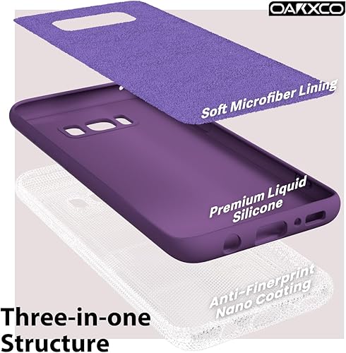 Miniatura 5 de oakxco Diseñada para Samsung Galaxy S8, funda de silicona líquida, bonita funda delgada y delgada de goma suave de poliuretano termoplástico para
