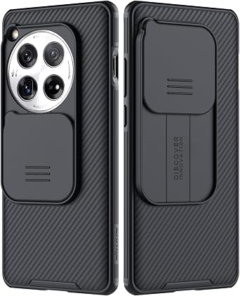 Nillkin for OnePlus 12 Case, CamShield Pro Case with Slide Camera Cover, Slim Fit Thin Shockproof Cover for OnePlus 12 5G - Black