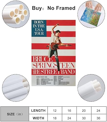 Miniatura 2 de DAXXIN Póster de concierto de Bruce Springsteen And The E-Street Band Alemania, 01, lienzo decorativo para pared, pintura artística para sala de