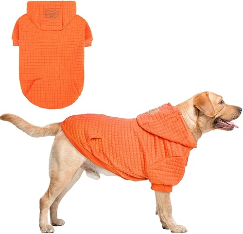 Vista 188 de BEAUTYZOO Suéter con capucha para perros pequeños y medianos con bolsillos, ropa para perros pequeños y medianos, abrigos de algodón laminado