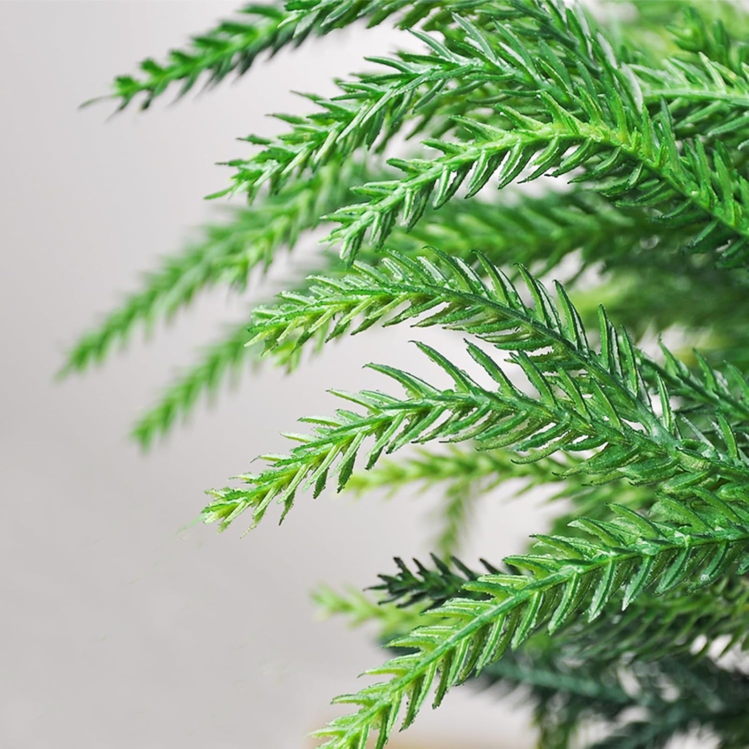 Norfolk-Kieferzweige für Weihnachten, 45,7 cm, künstliche Tannenzweige, fühlt sich echt an, Norfolk-Tannenzweige, DIY, Basteln, künstliche Norfolk-Kieferstiele für Weihnachten, Norfolk-Kiefer, Innen-