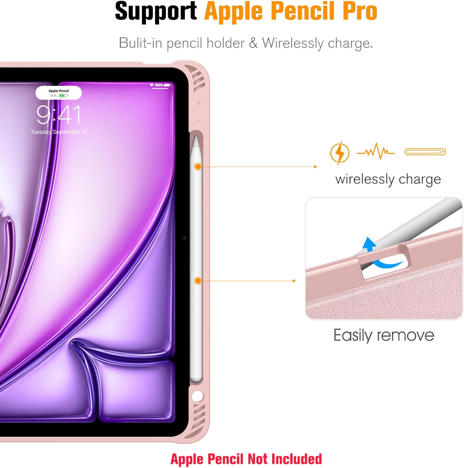 Fintie Magnetic Stand Case for iPad Air 11-inch M4/M3/M2 (2026/2025/2024), iPad Air 5th/4th Generation (2022/2020) 10.9 Inch - Multiple Angles Shockproof TPU Cover with Pencil Holder, Rose Gold