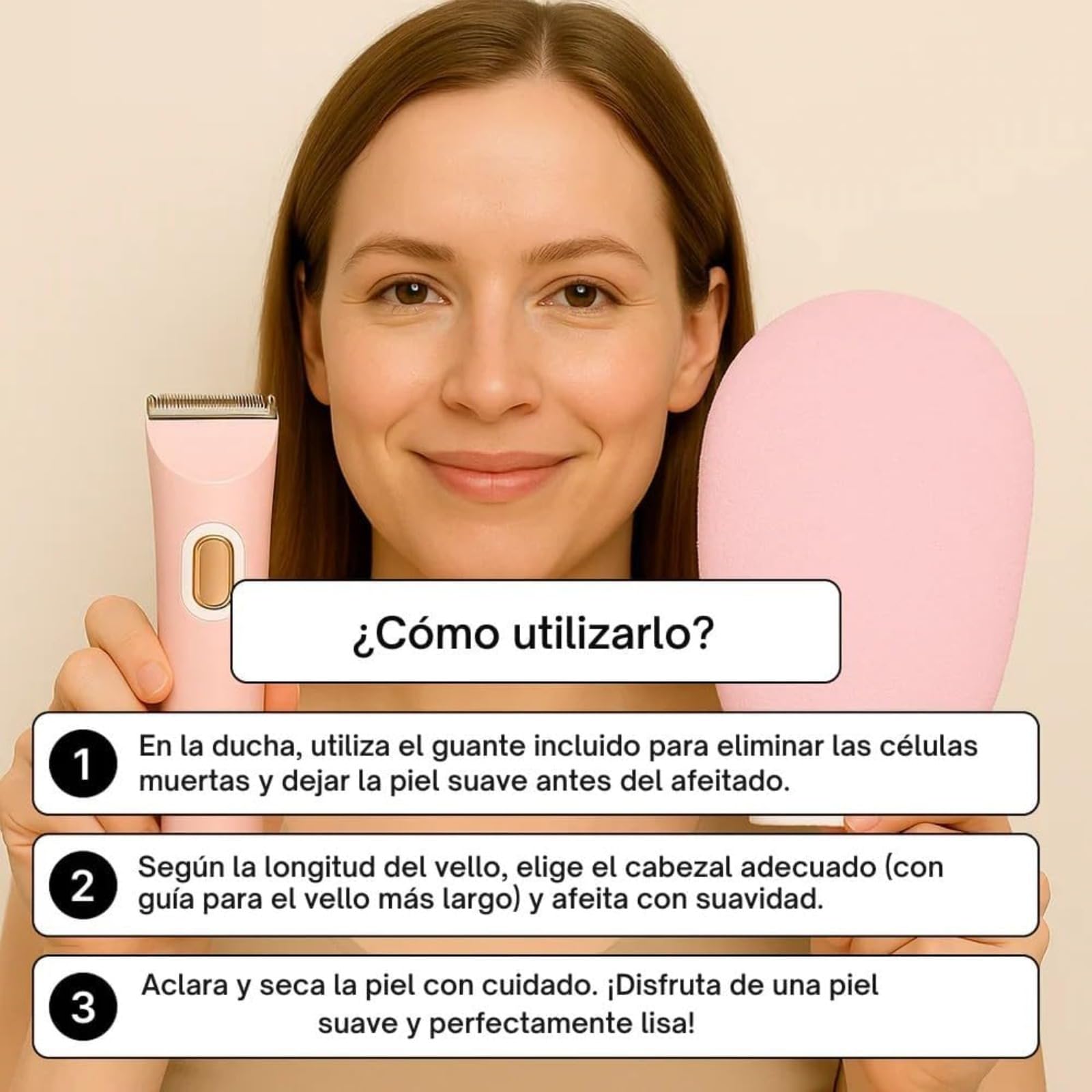 Razerly Maquinilla Mujer 2 En 1, Recortadora de Bikini con Cabezal Doble, Diseño Impermeable para Uso en Húmedo y Seco, Afeitadora Eléctrica para Zona Íntima, Axilas, Piernas y Piel Sensible (Morado)