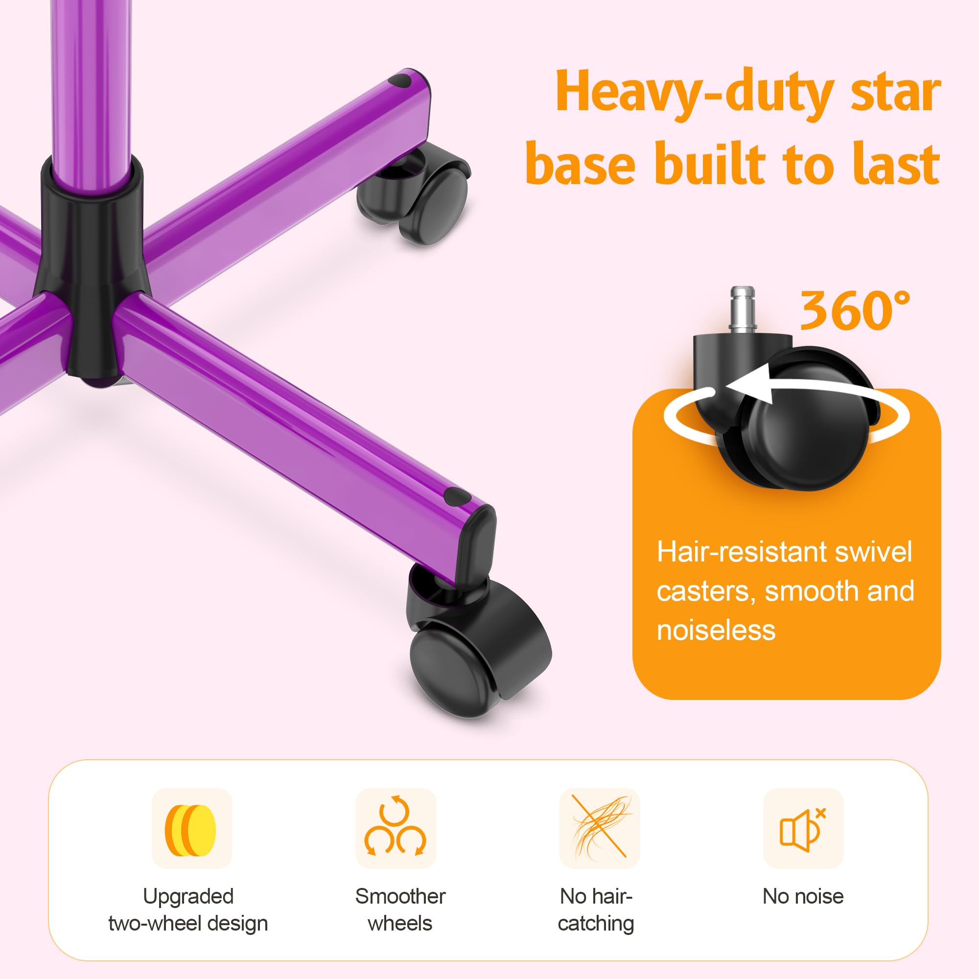 DEER BEAUTY Salon Tray on Wheels - Premium Aluminum Tattoo Tray Rolling Trolley - Adjustable Salon Service Rolling Tray Hairdresser Cart with Clinic Spa Rolling Tray Wheels ()