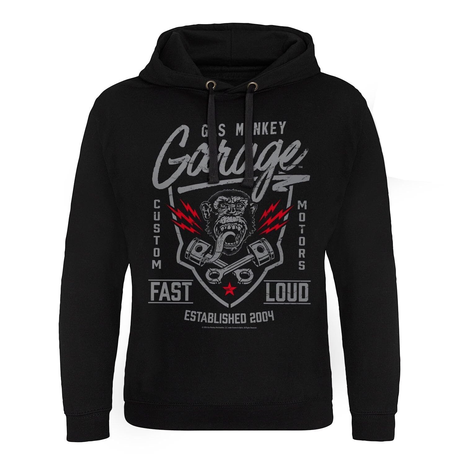 Gas Monkey Garage Unisex Black Officially Licensed Fast'n Loud Epic Hoodie (Black), Medium