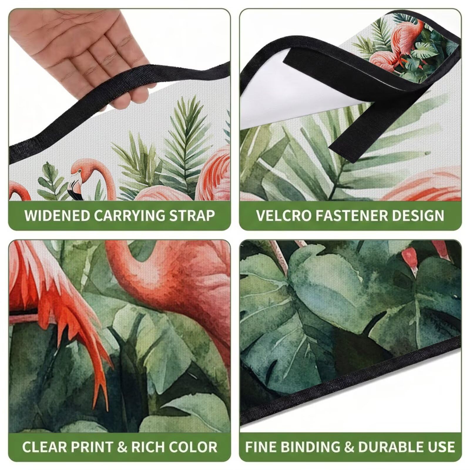 Grande Coperta de Picnic 200x300 cm,Fenicotteri Manta Picnic Impermeable Anti-Sabbia Manta de Playa Pieghevole,Outdoor Picnic Blanket per Spiaggia,Camping,Giardino,Trekking - piante tropicali FZ-64