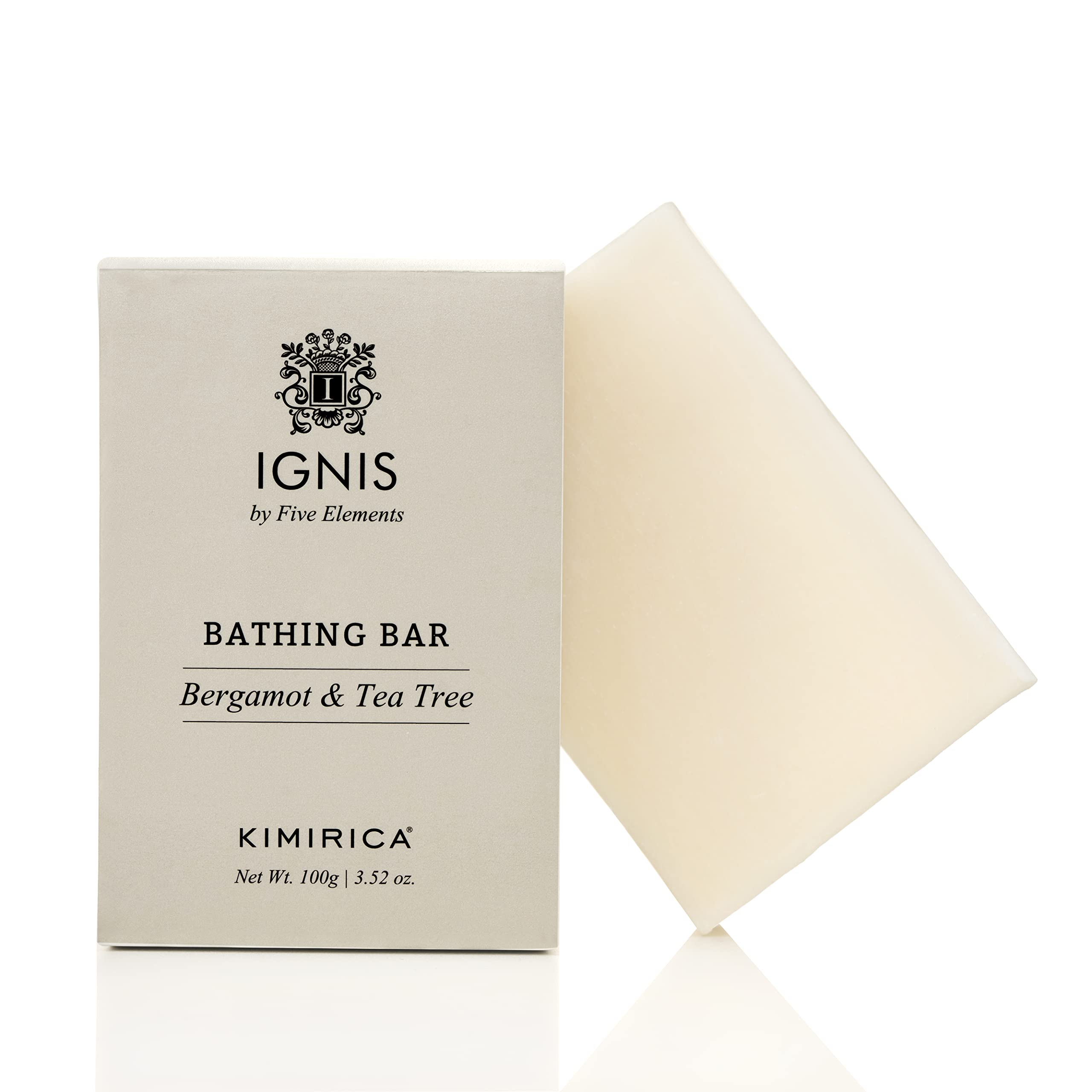 Ignis Bergamot and Tea Tree Handmade Bathing Soap Bar For Men, 100% Vegan & Paraben Free, 100g