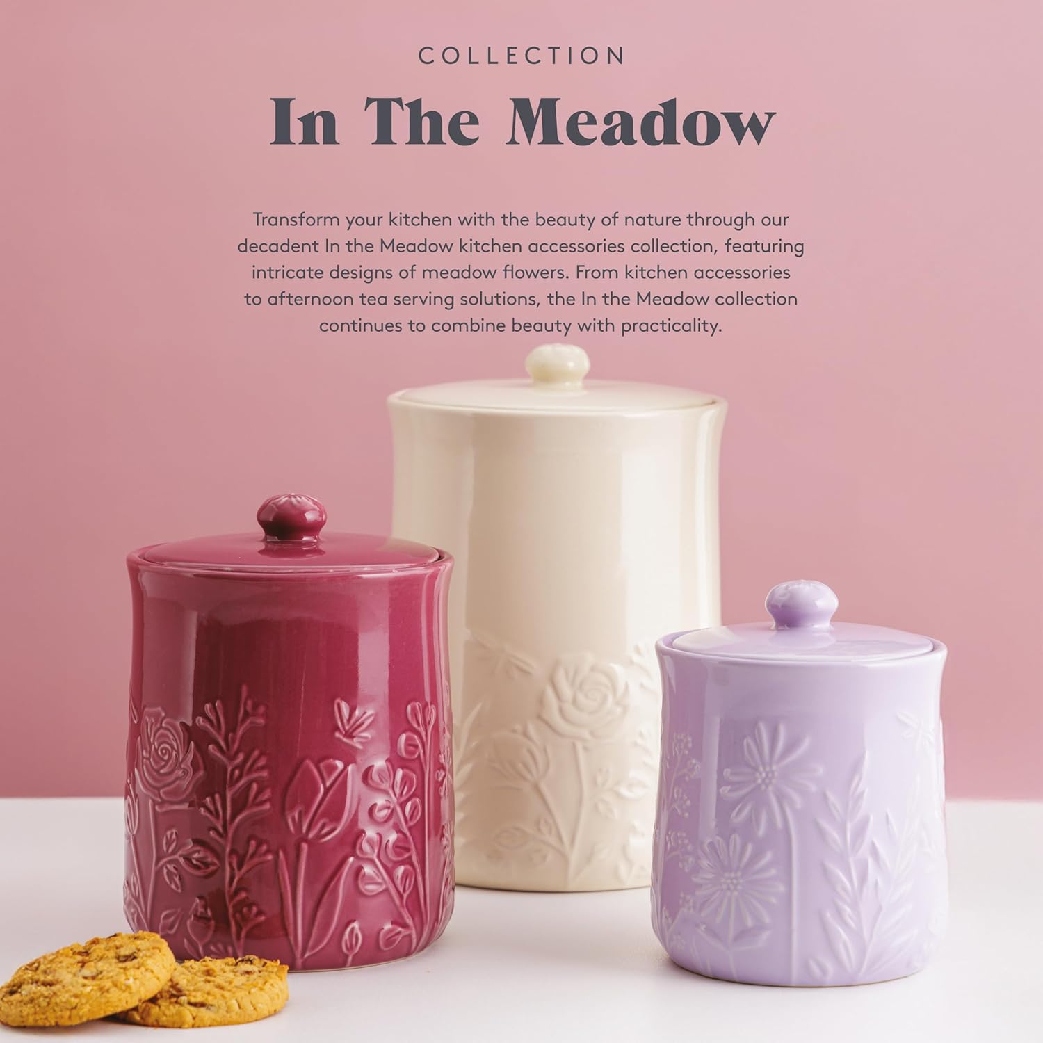 Mason Cash In The Meadow 6 oz Stoneware Prep Bowls | Set of 4